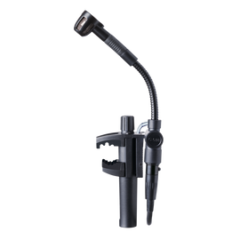 C518 M - Black - Professional miniature clamp-on condenser microphone with mini XLR to standard XLR cable - Hero