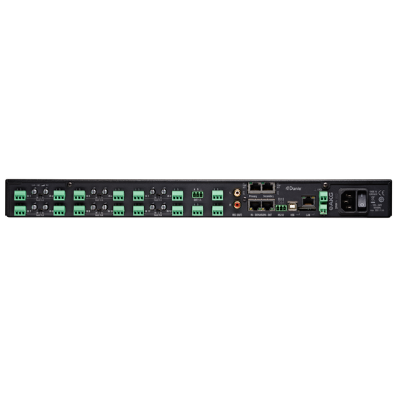 DMM14 ULD - Black - Reference digital automatic microphone mixer w/DANTE - Back