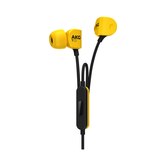 Y20U - Yellow - Signature AKG in-ear stereo headphone that takes your calls - Hero