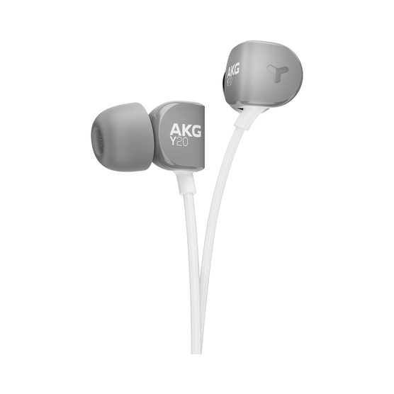 Y20U - Grey - Signature AKG in-ear stereo headphone that takes your calls - Detailshot 1