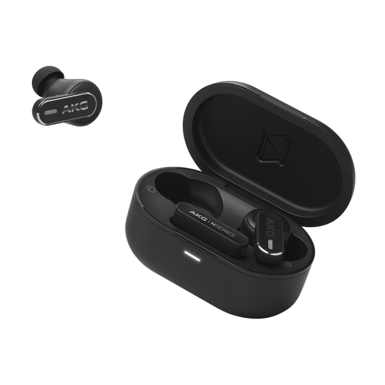 AKG N5 Hybrid - Black - True wireless noise cancelling earbuds - Front