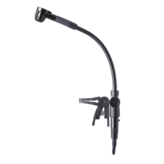 C519 ML - Black - Professional miniature clip-on condenser microphone with mini XLR to mini XLR cable and A400 adapter plate - Hero
