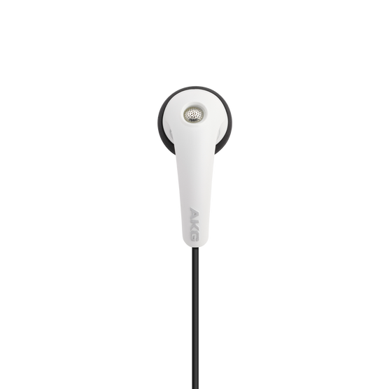 Y 16A - White - Stereo in-ear headset with microphone and remote - Front