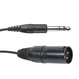MK HS Studio D - Black - Detachable cable for AKG HSD Headsets with 6.3mm (1/4") stereo jack - Hero