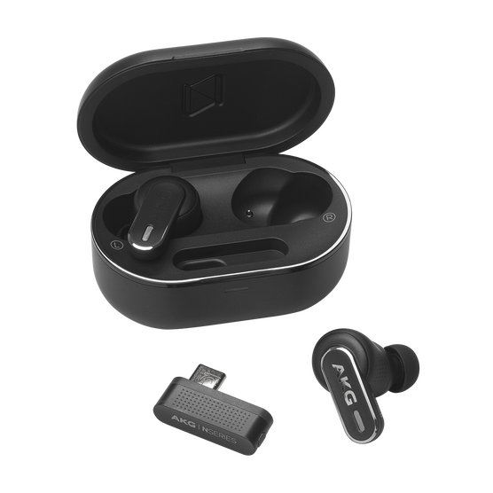 AKG N5 Hybrid - Black - True wireless noise cancelling earbuds - Detailshot 1