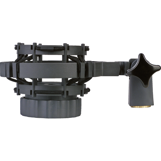 H85 - Black - Universal shock mount for microphones with shaft diameters from 19mm to 26mm (3/4" to 1") - Hero
