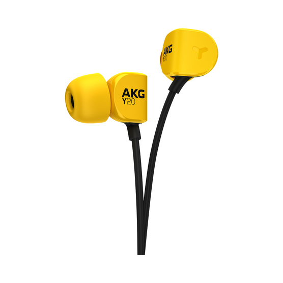 Y20U - Yellow - Signature AKG in-ear stereo headphone that takes your calls - Detailshot 1